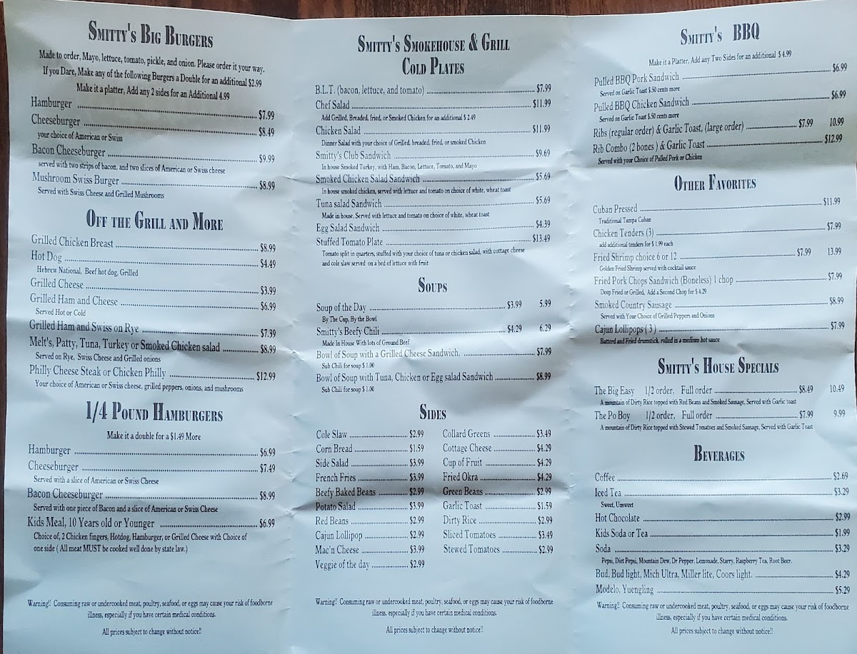 Smitty's Smokehouse & Grill Menu - Image 2
