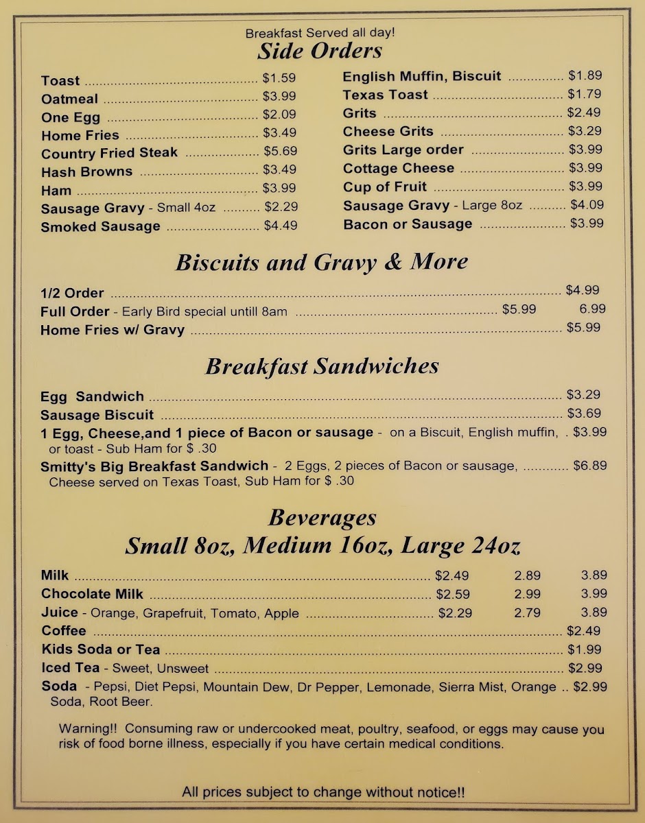 Smitty's Smokehouse & Grill Menu - Image 5